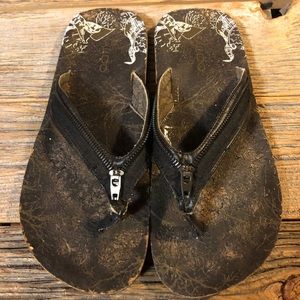 Aldo Thong Sandals with Zippers